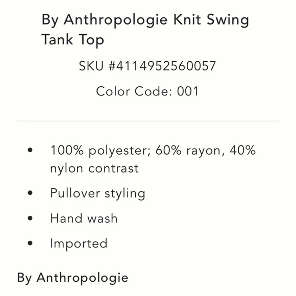 Anthropologie Black Swing Tank Top - Picture 5 of 6